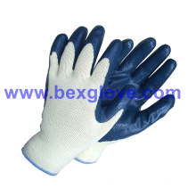 10 Gauge Polyester Liner, Nitrile Coating Safety Gloves